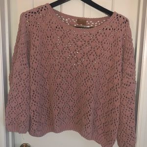 Pullover sweater with holes very soft
